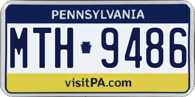 PA license plate MTH9486
