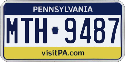 PA license plate MTH9487