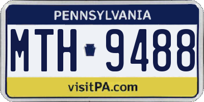 PA license plate MTH9488