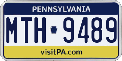 PA license plate MTH9489