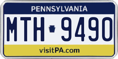 PA license plate MTH9490