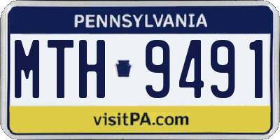 PA license plate MTH9491