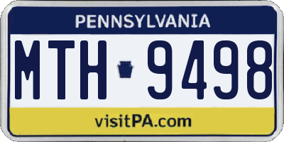 PA license plate MTH9498