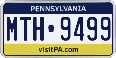 PA license plate MTH9499