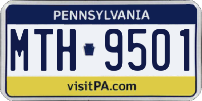 PA license plate MTH9501