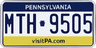 PA license plate MTH9505