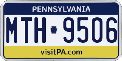 PA license plate MTH9506