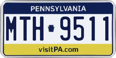 PA license plate MTH9511