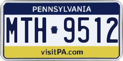 PA license plate MTH9512