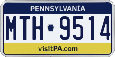 PA license plate MTH9514