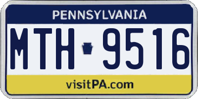 PA license plate MTH9516