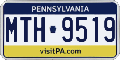 PA license plate MTH9519