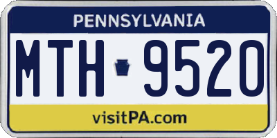 PA license plate MTH9520