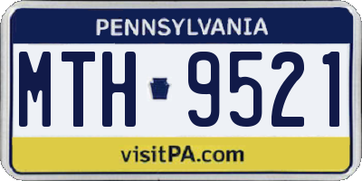 PA license plate MTH9521