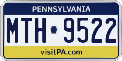 PA license plate MTH9522