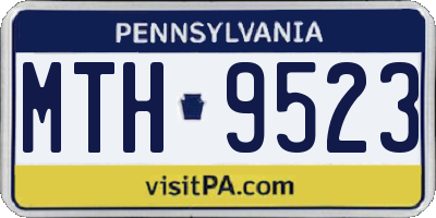PA license plate MTH9523