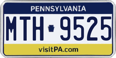 PA license plate MTH9525
