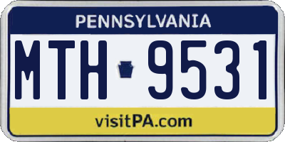 PA license plate MTH9531
