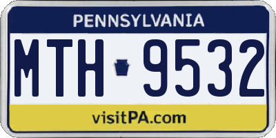 PA license plate MTH9532