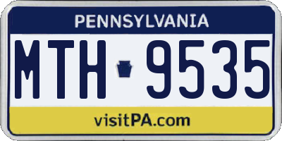 PA license plate MTH9535
