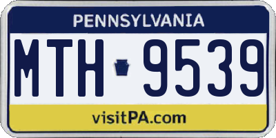 PA license plate MTH9539