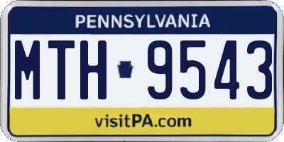 PA license plate MTH9543