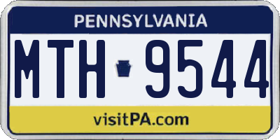 PA license plate MTH9544