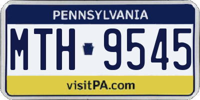 PA license plate MTH9545