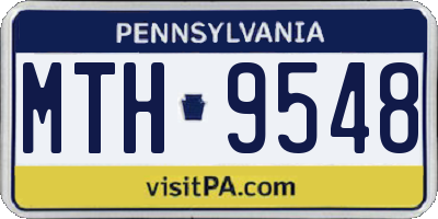PA license plate MTH9548