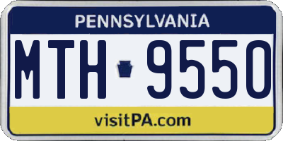PA license plate MTH9550