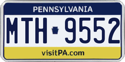 PA license plate MTH9552