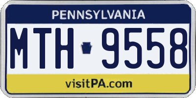 PA license plate MTH9558
