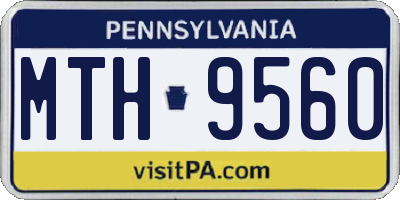 PA license plate MTH9560