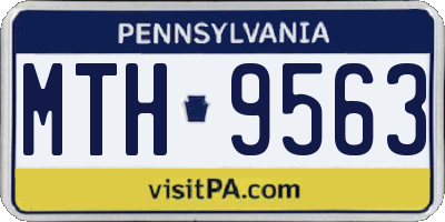 PA license plate MTH9563