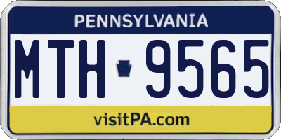 PA license plate MTH9565