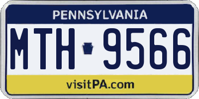 PA license plate MTH9566