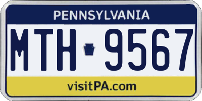 PA license plate MTH9567