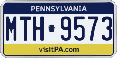 PA license plate MTH9573