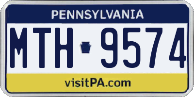 PA license plate MTH9574