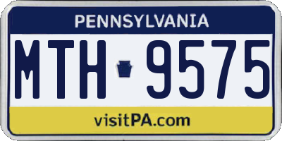 PA license plate MTH9575