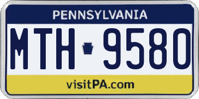 PA license plate MTH9580