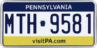PA license plate MTH9581