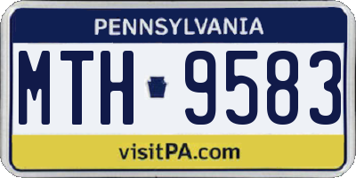 PA license plate MTH9583