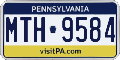 PA license plate MTH9584