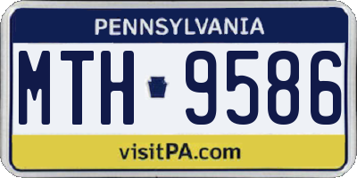 PA license plate MTH9586