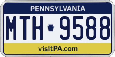 PA license plate MTH9588