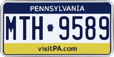 PA license plate MTH9589