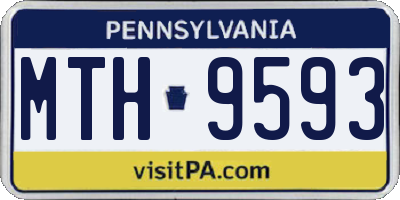 PA license plate MTH9593
