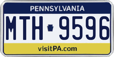 PA license plate MTH9596