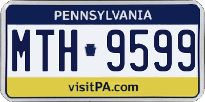 PA license plate MTH9599